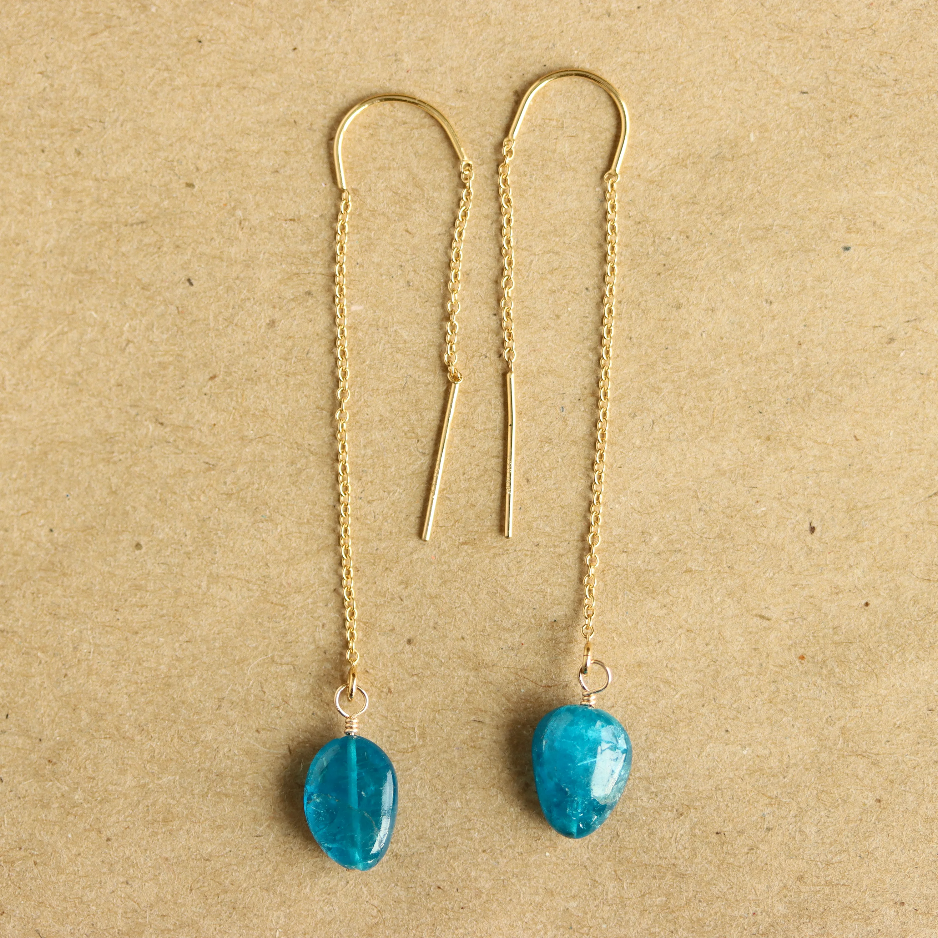 Apatite Threader Earrings - Image 2