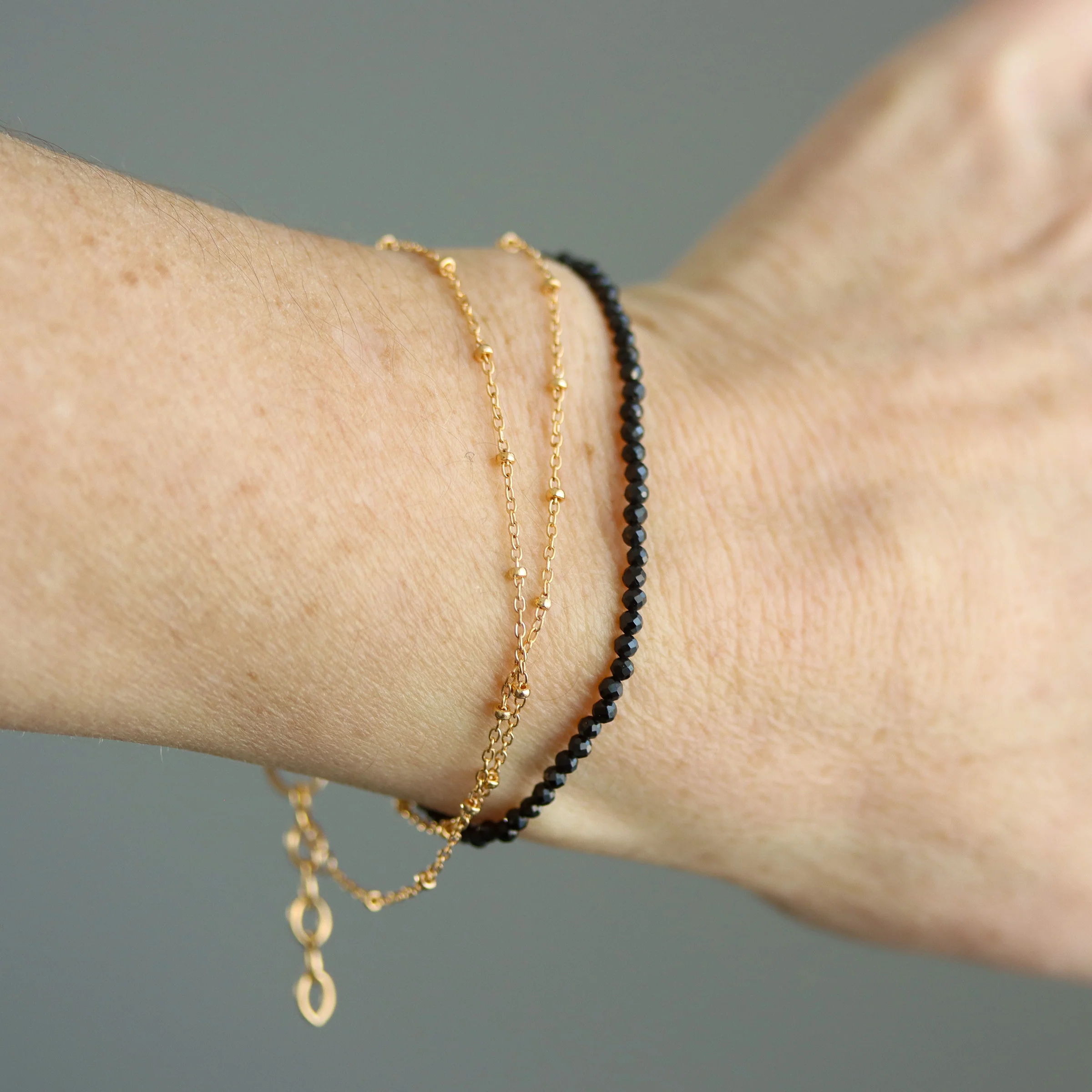 Black Spinel Necklace and/or Wrap Bracelet - Image 3