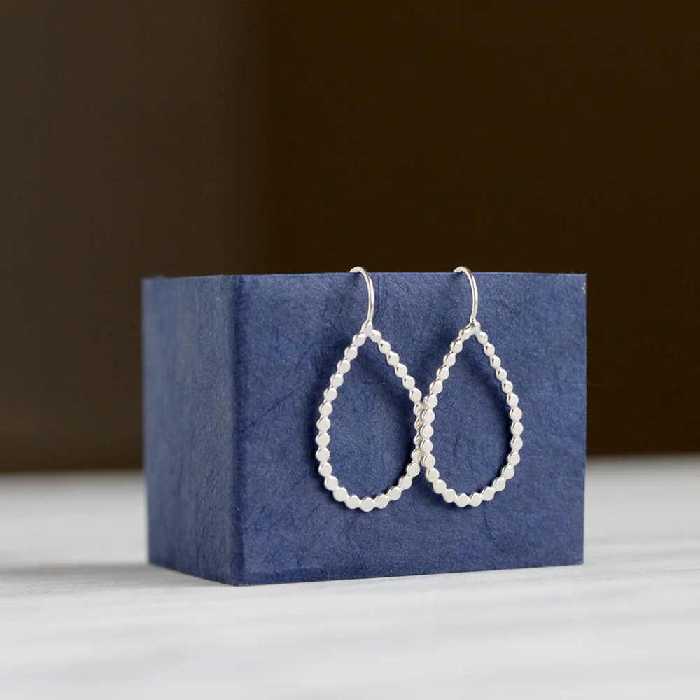 Dotted Teardrop Earrings - Image 4