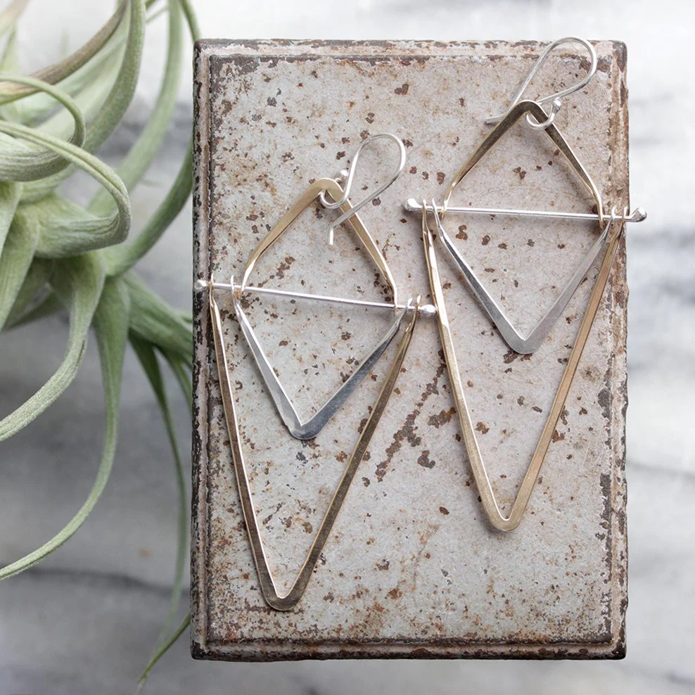 Chevron Layered Earrings - Image 3