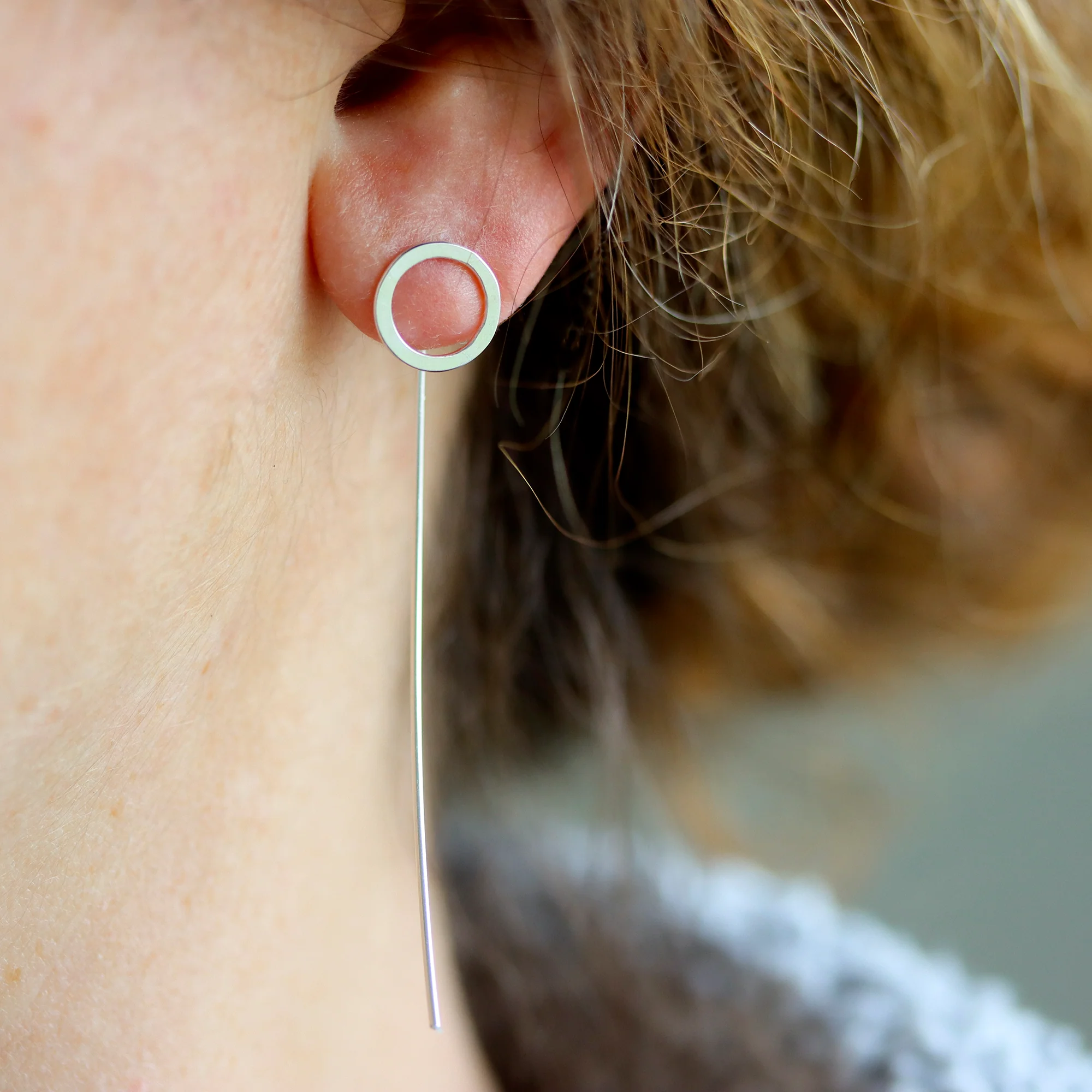 Saturn Threader Earrings - Image 2