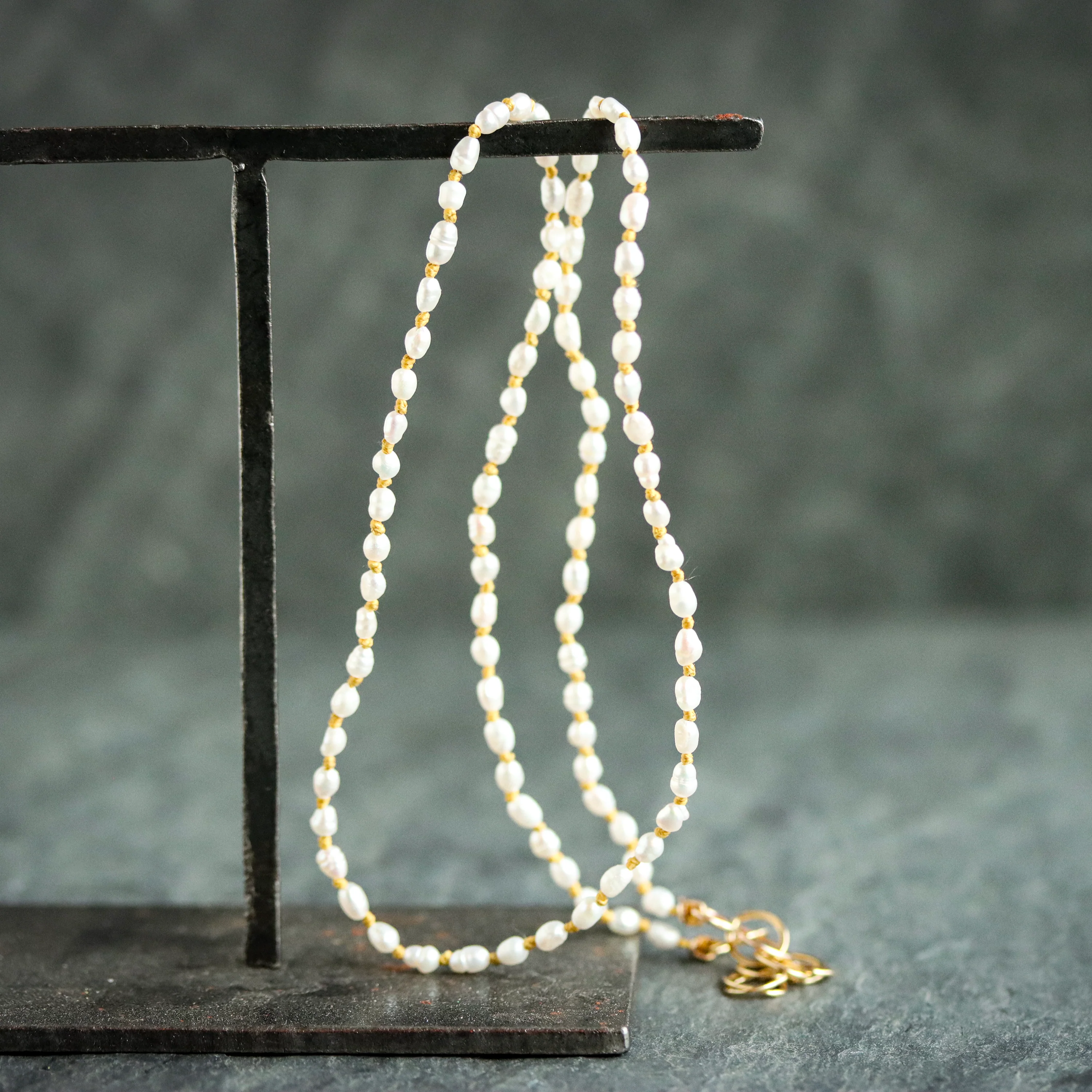 Emma Knotted Pearl Necklace - Image 5