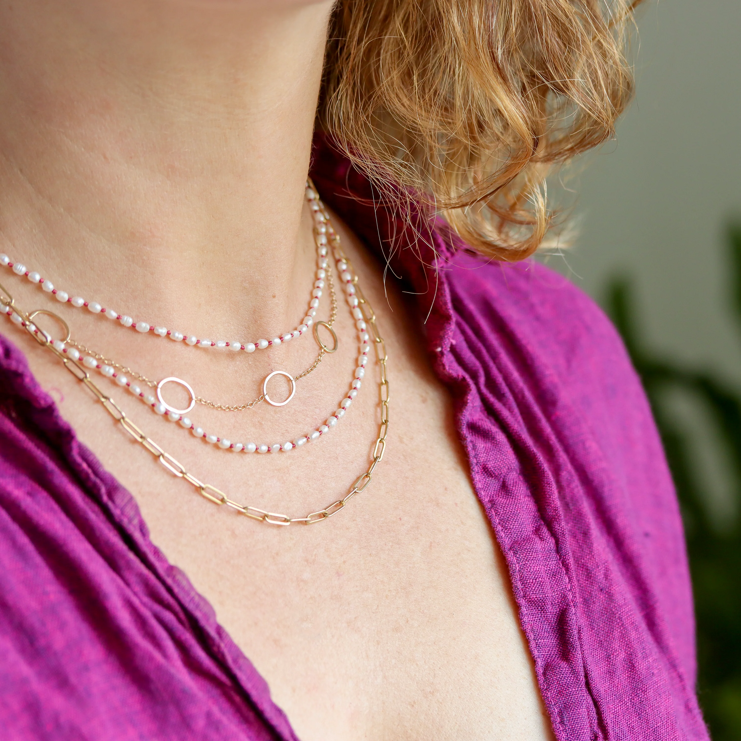 Emma Knotted Pearl Wrap Necklace - Image 6