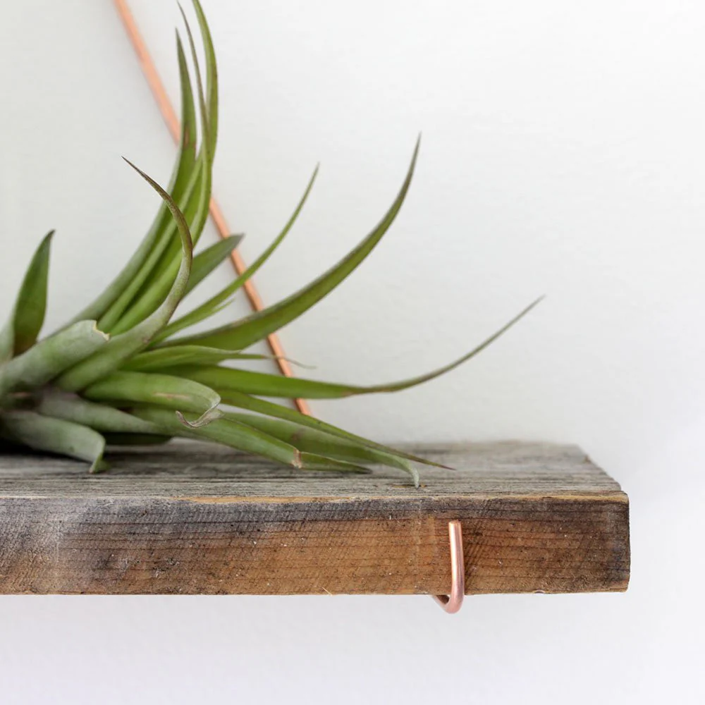 Copper and Barn Board Accent Shelf - Image 3