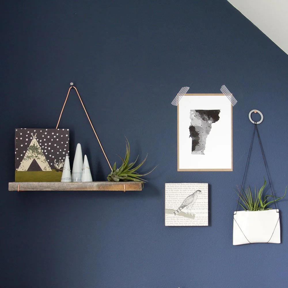 Copper and Barn Board Accent Shelf - Image 5