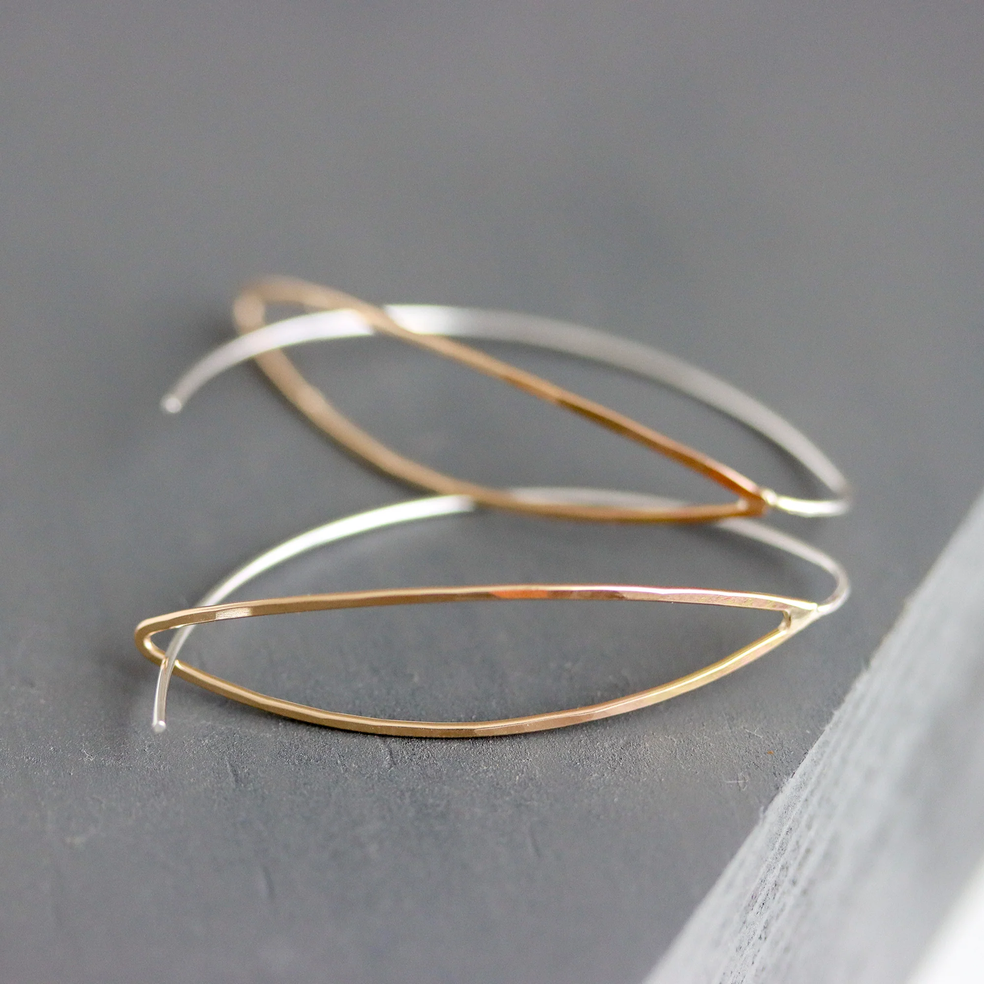 Gentle Leaf Hoops - Image 3