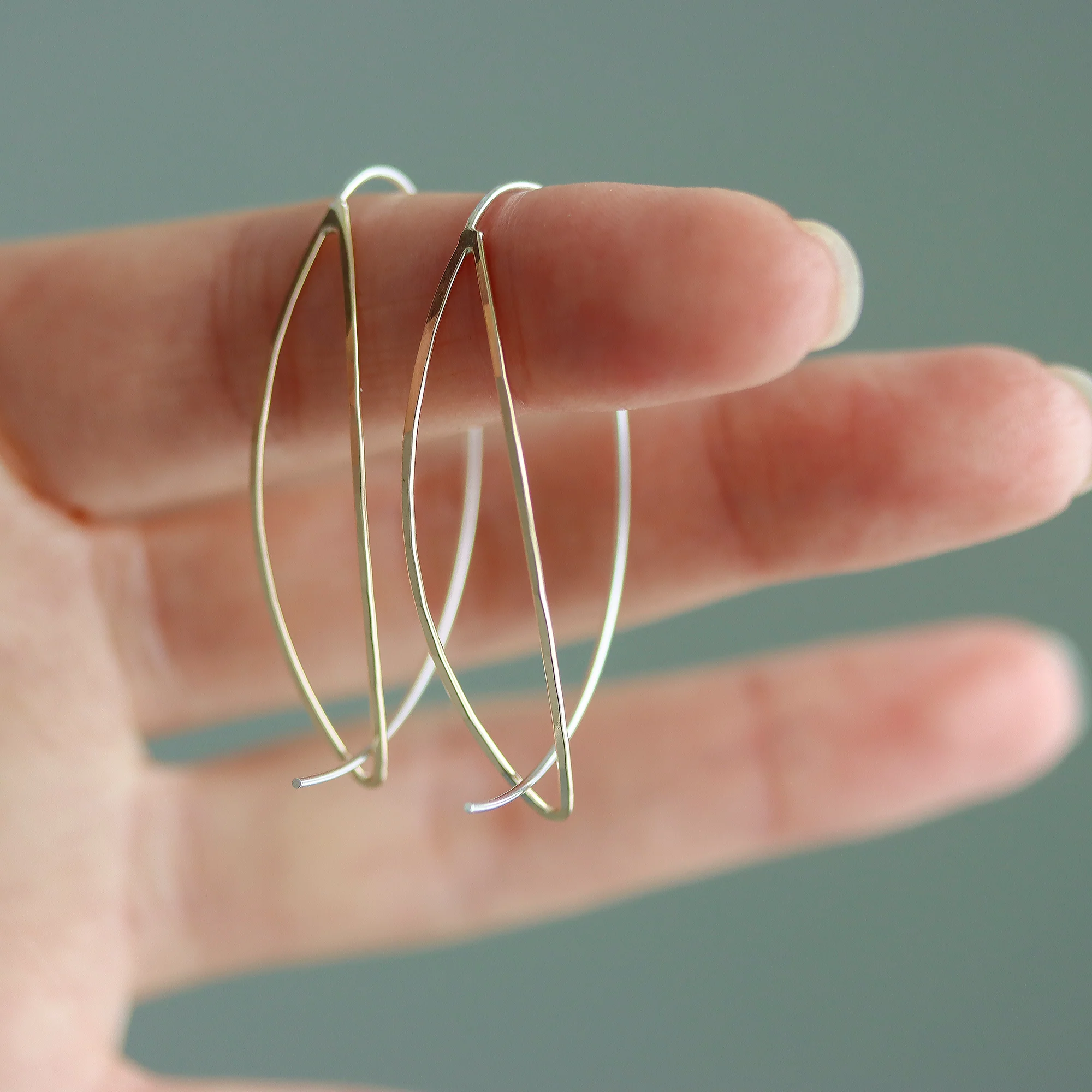 Gentle Leaf Hoops - Image 4