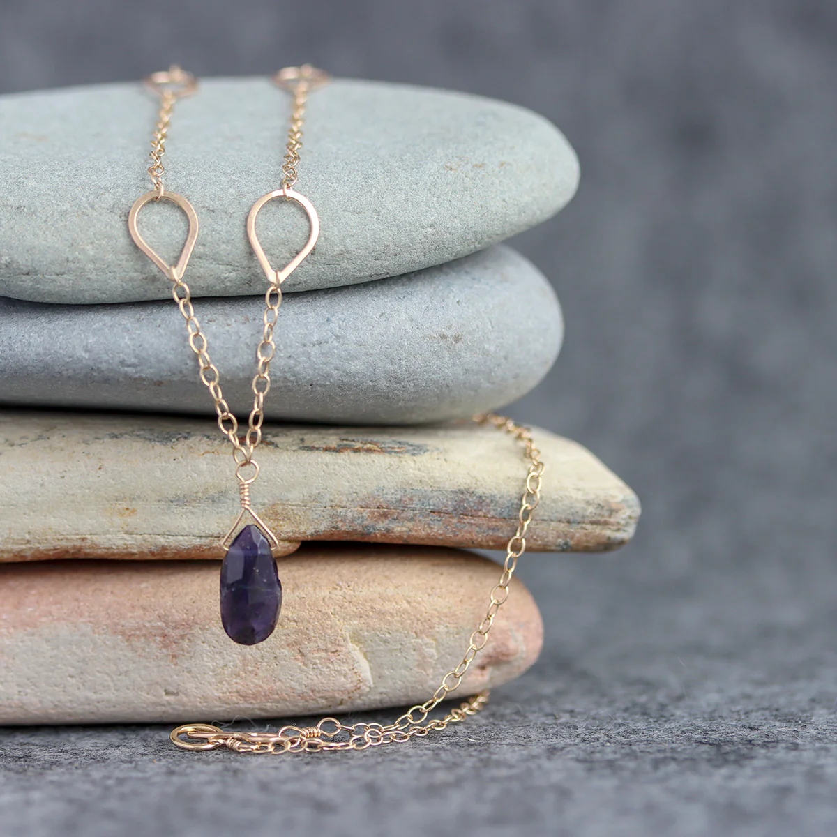 Iolite Teardrop Necklace - Image 4