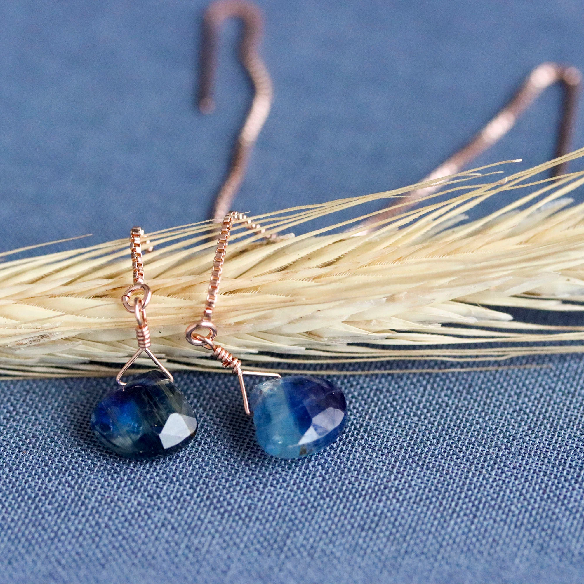 Kyanite Threader Earrings - Image 2