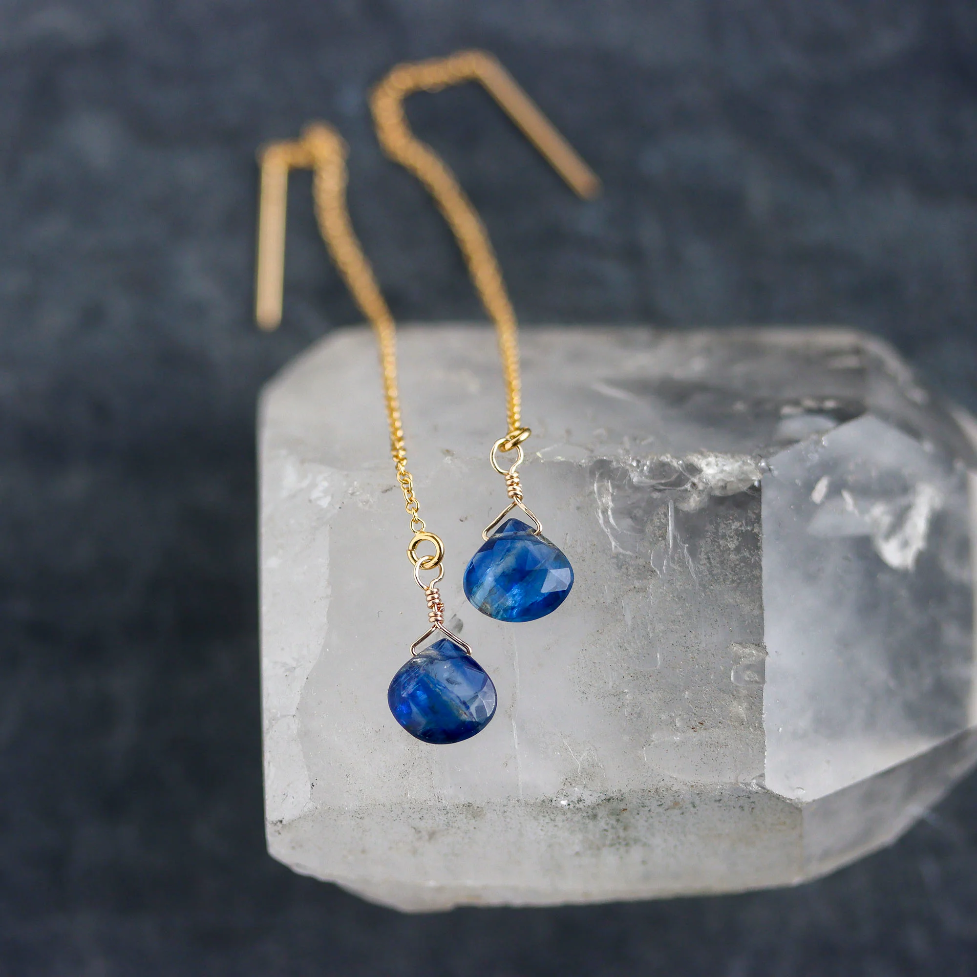 Kyanite Threader Earrings - Image 3