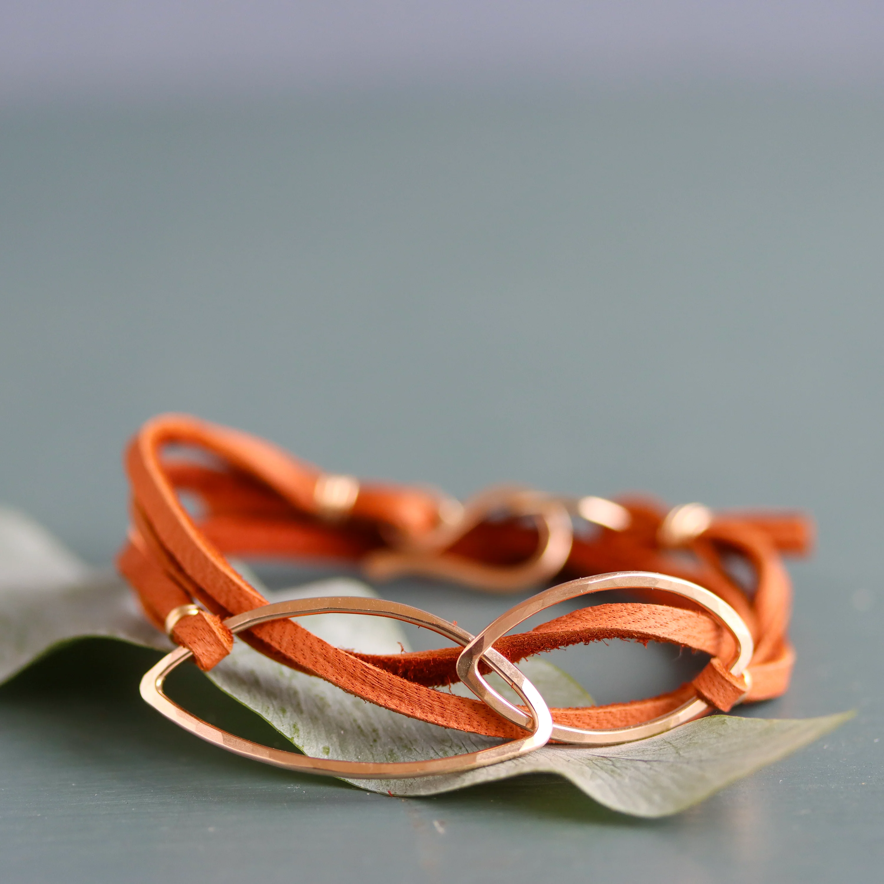 Linked Leaf Wrap Bracelet - Image 3