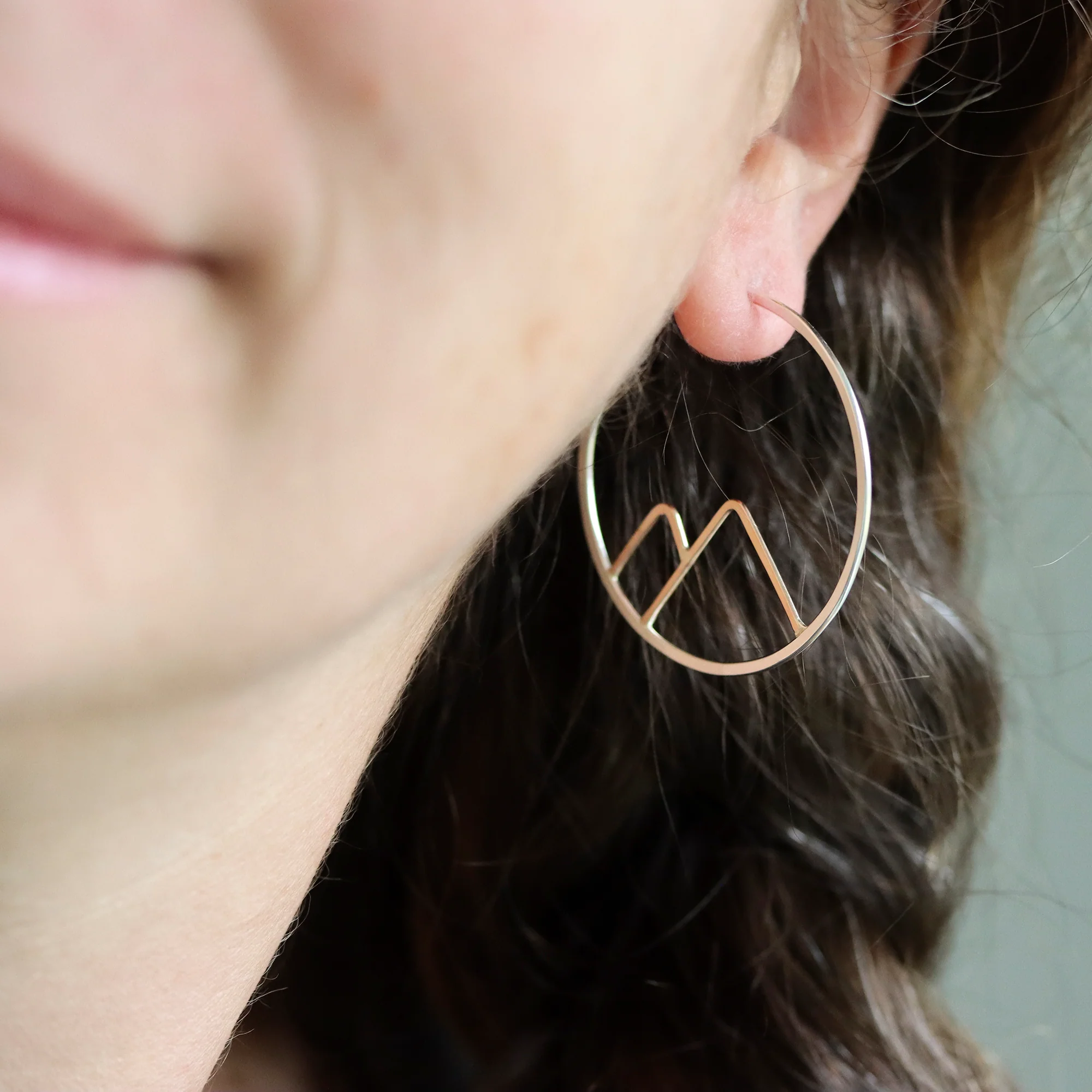 Mountain Hoop Earrings - Image 2