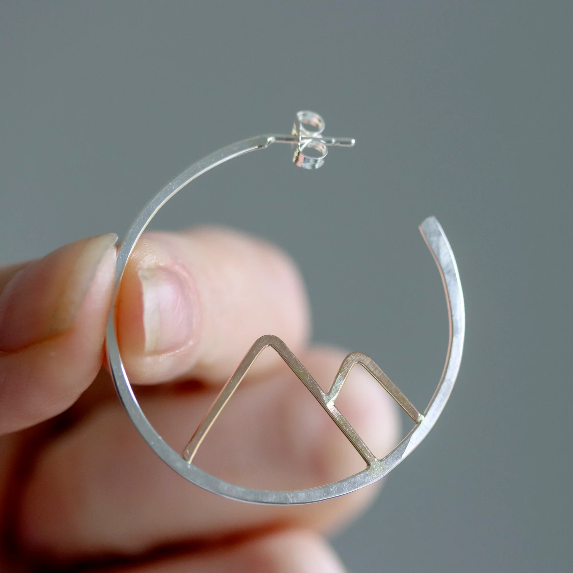 Mountain Hoop Earrings - Image 3