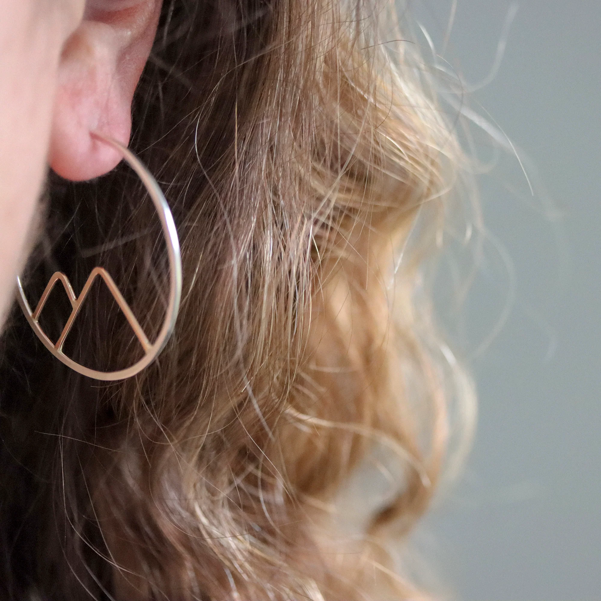 Mountain Hoop Earrings - Image 4