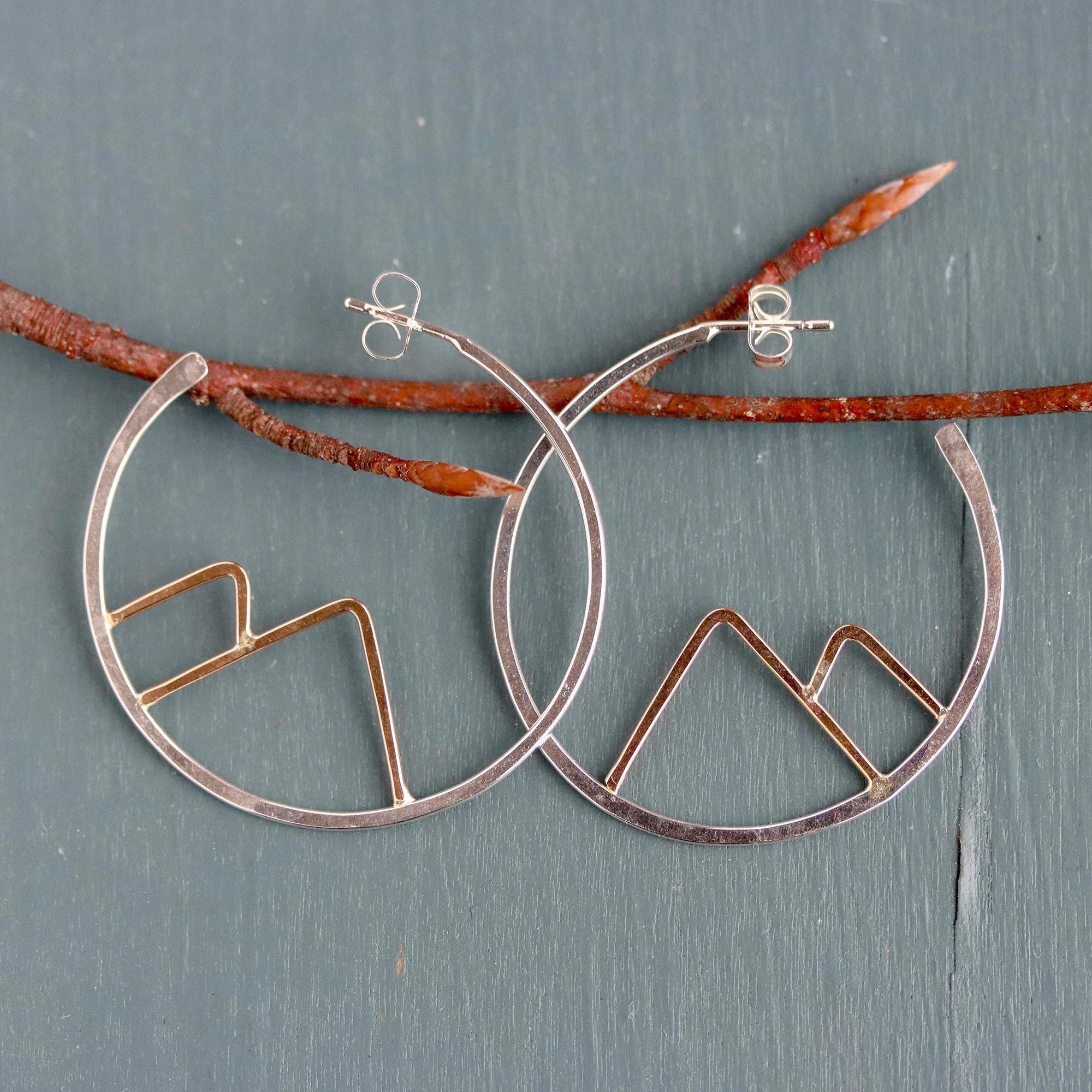 Mountain Hoop Earrings - Image 5