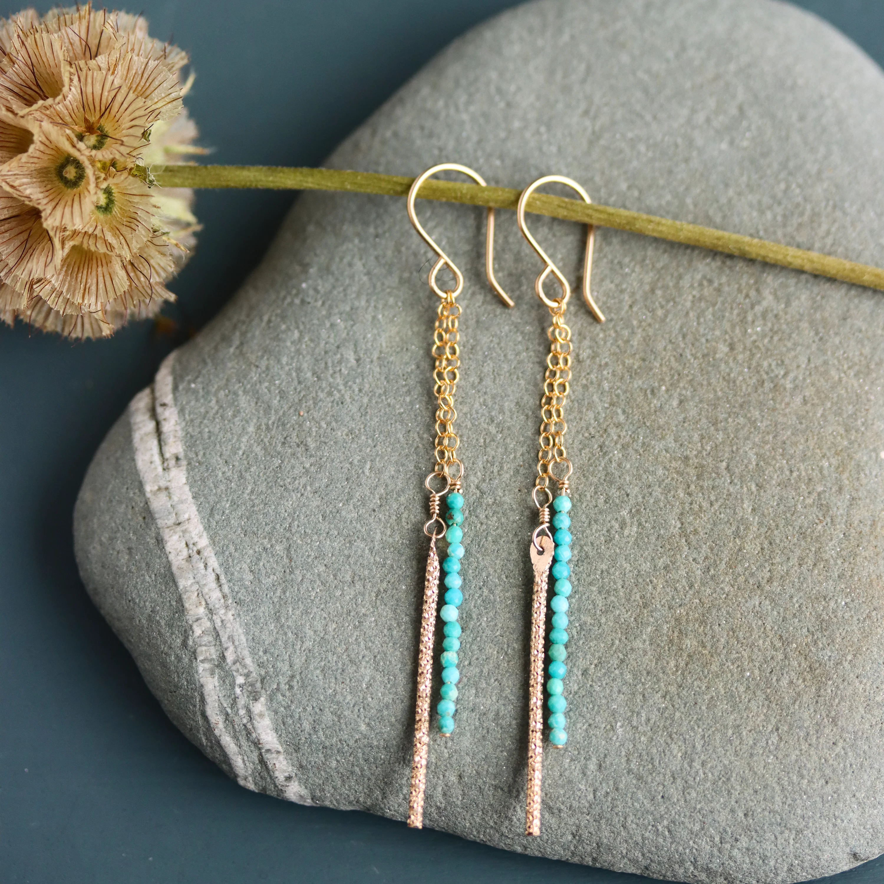 Sticks and Stones Turquoise Dangles - Image 3