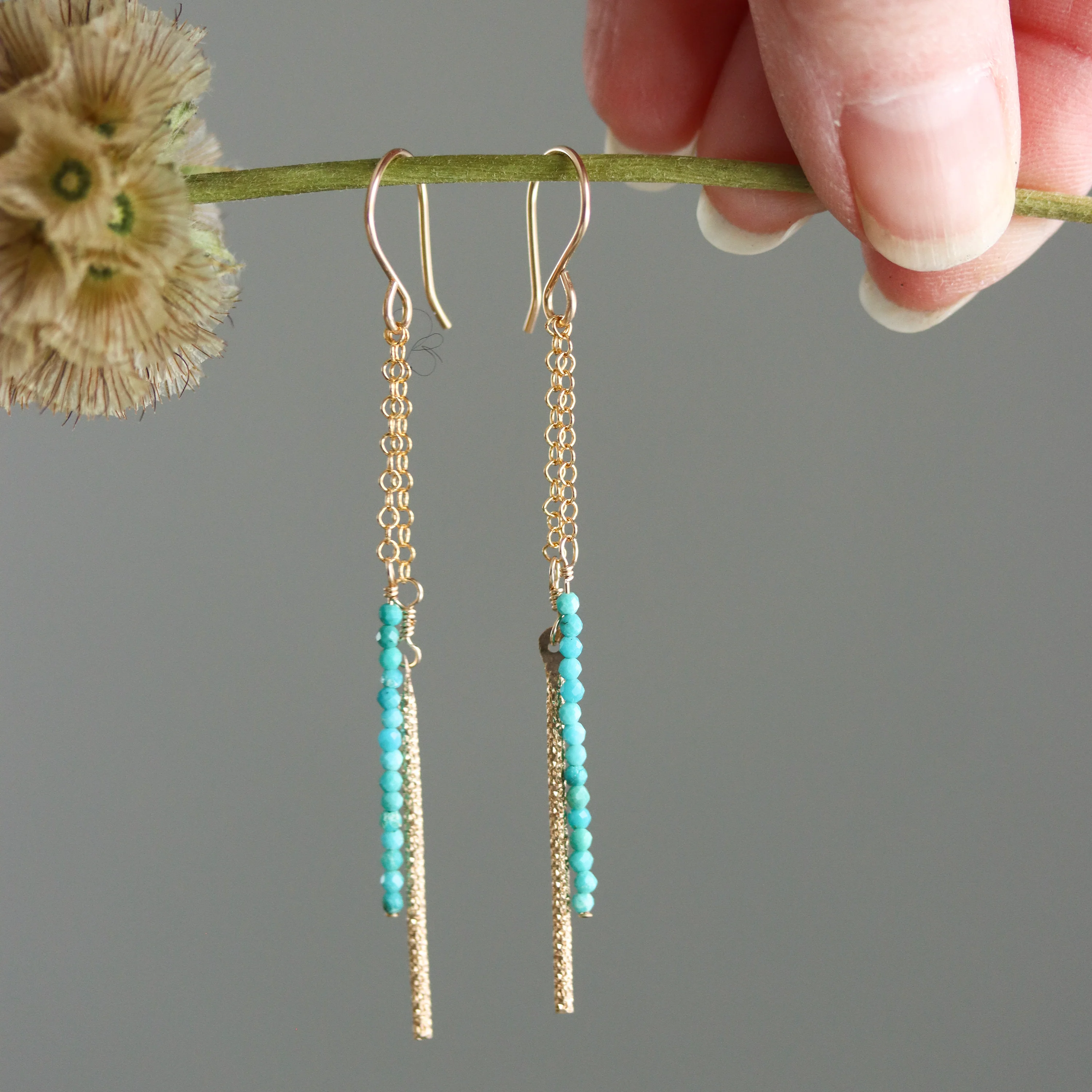 Sticks and Stones Turquoise Dangles - Image 4