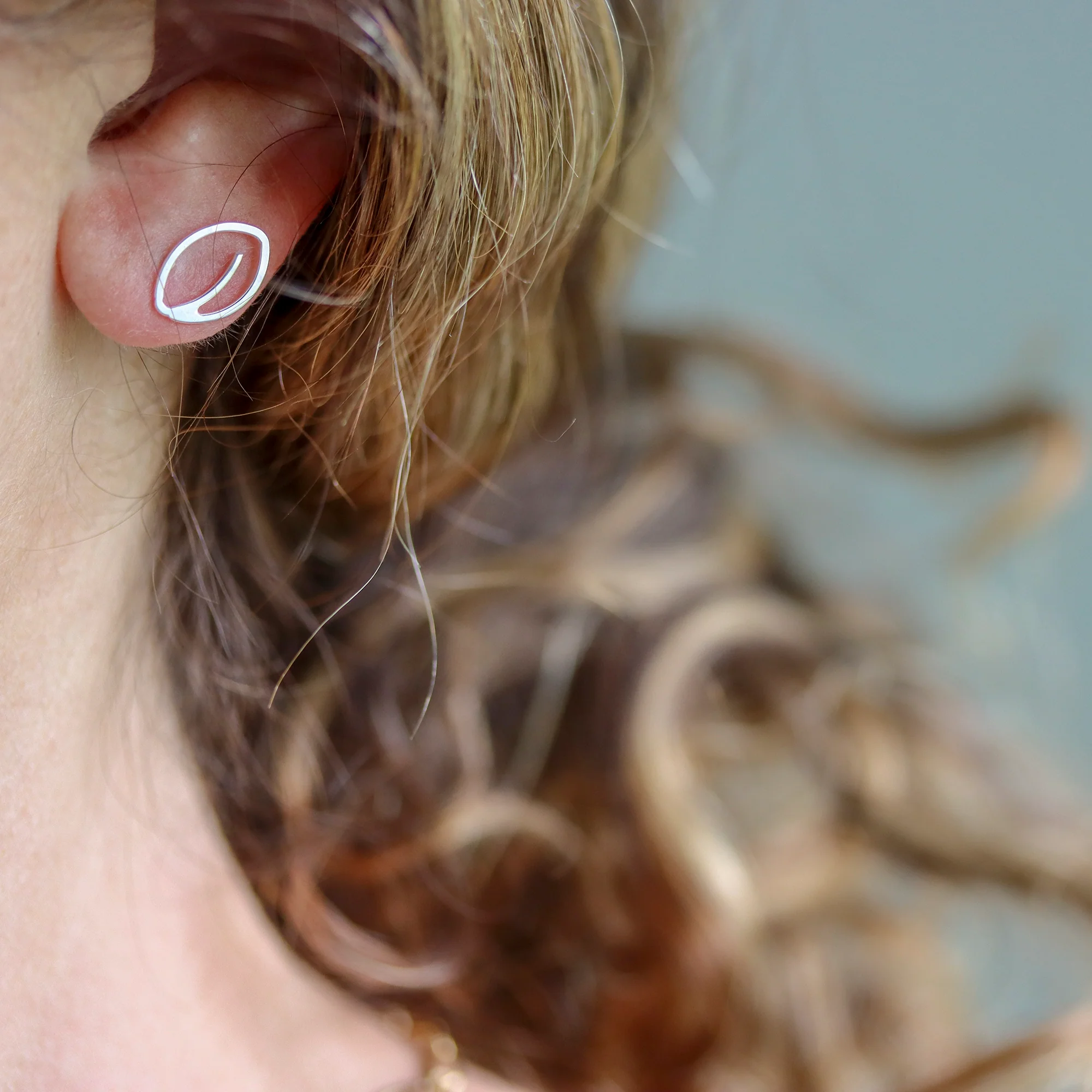 Tiny Leaf Studs - Image 2